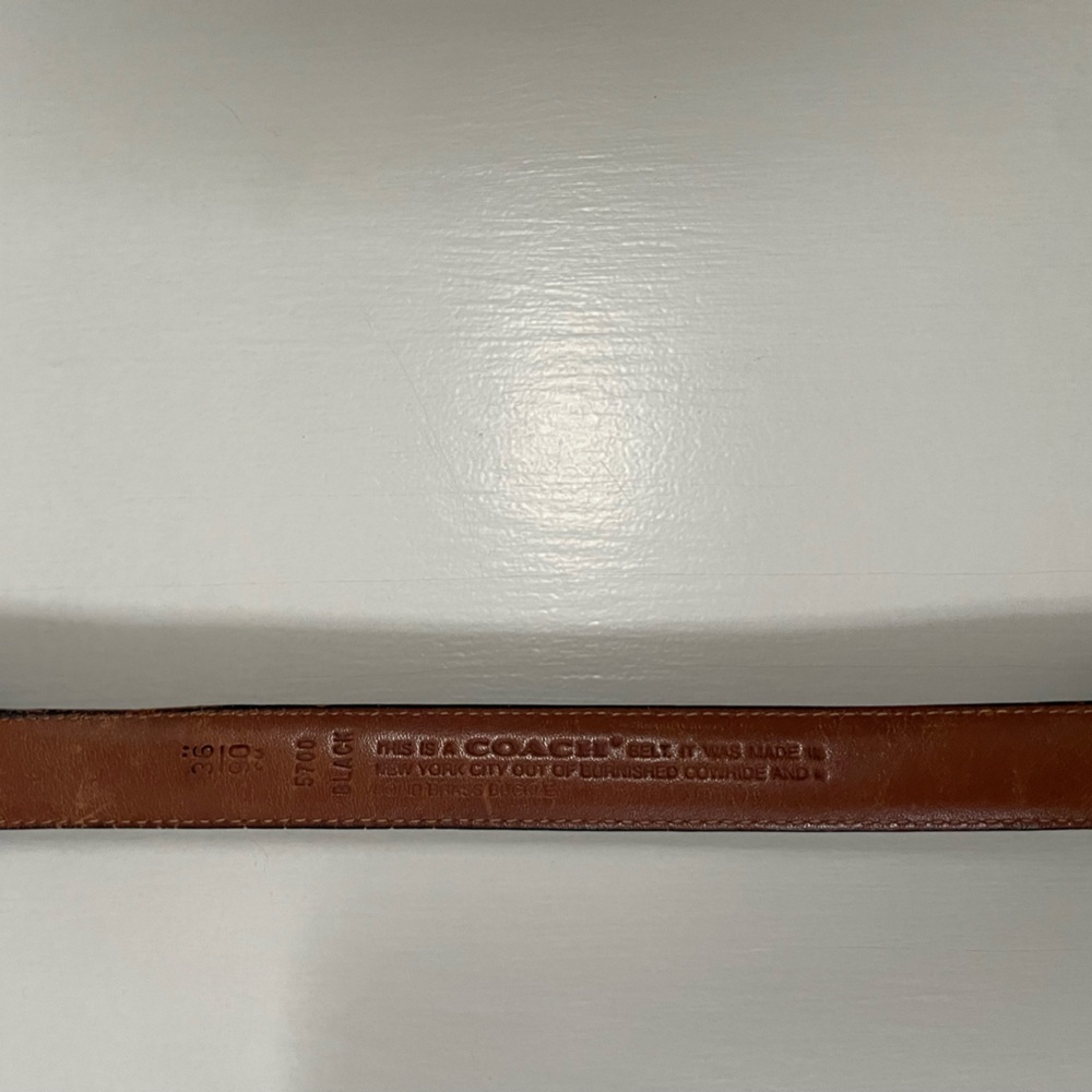 Vintage Coach Belt Black with Gold Buckle Size Medium - Picture 2 of 5